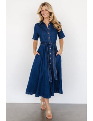 Midi Dress | Denim Blue