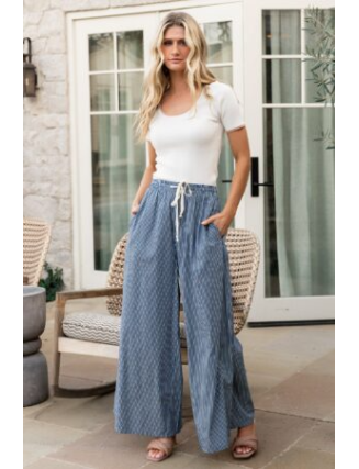 Striped Pants | Blue + Off White Stripe