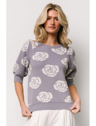 Belle Sweater Top | Dusty Lavender