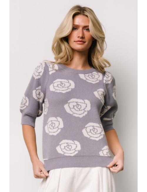 Belle Sweater Top | Dusty Lavender