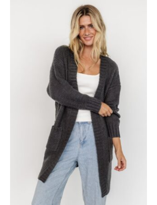 Knit Cardigan | Charcoal