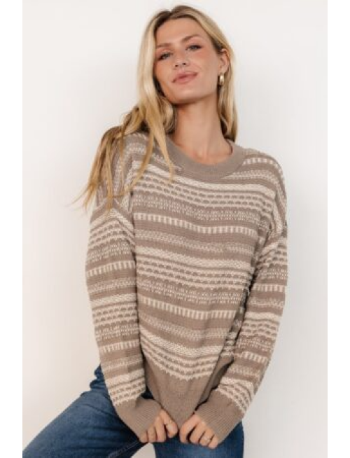 Knit Sweater | Stone + Ivory