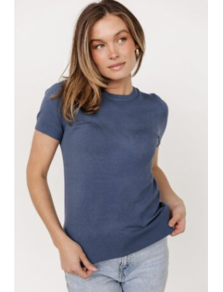 Knit Top | Slate Blue
