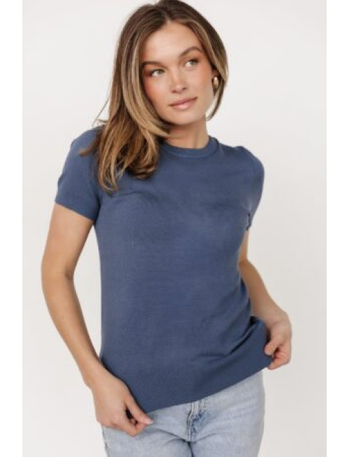 Knit Top | Slate Blue