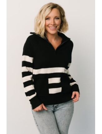 Striped Sweater | Black + Off White