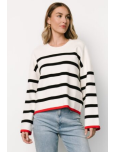 Striped Sweater | Off White + Black