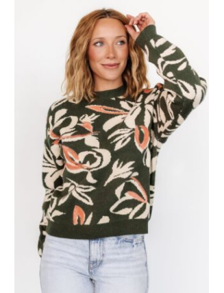Sweater | Green Print