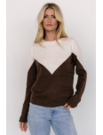 Sweater | Ivory + Brown