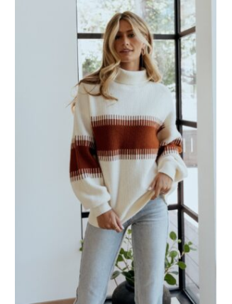 Turtle Neck Sweater | Cream + Spice