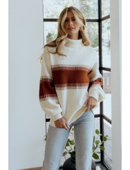 Turtle Neck Sweater | Cream + Spice