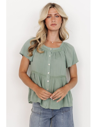 Button Up Top | Sage