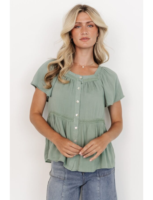 Button Up Top | Sage